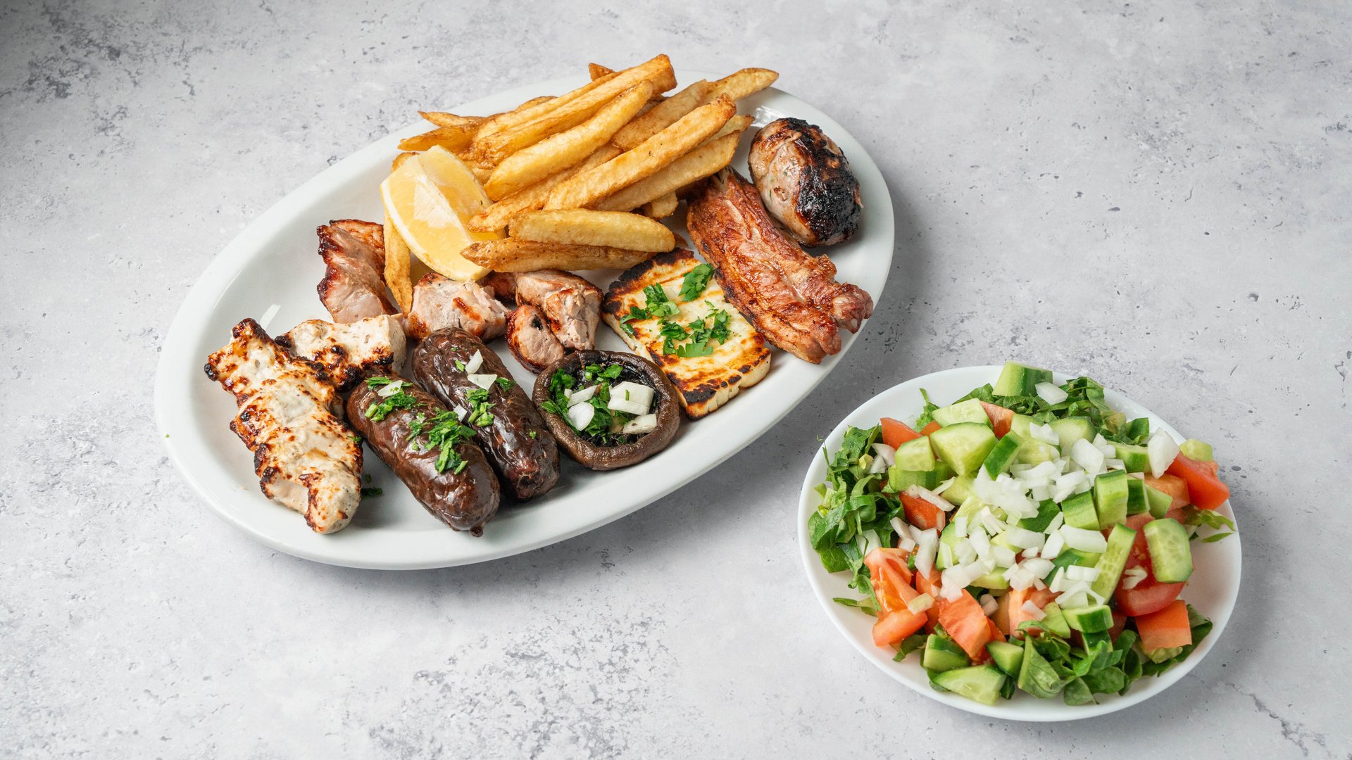 Mixed Grill – authentic Cypriot dish at I Xrisi Smila, Larnaca