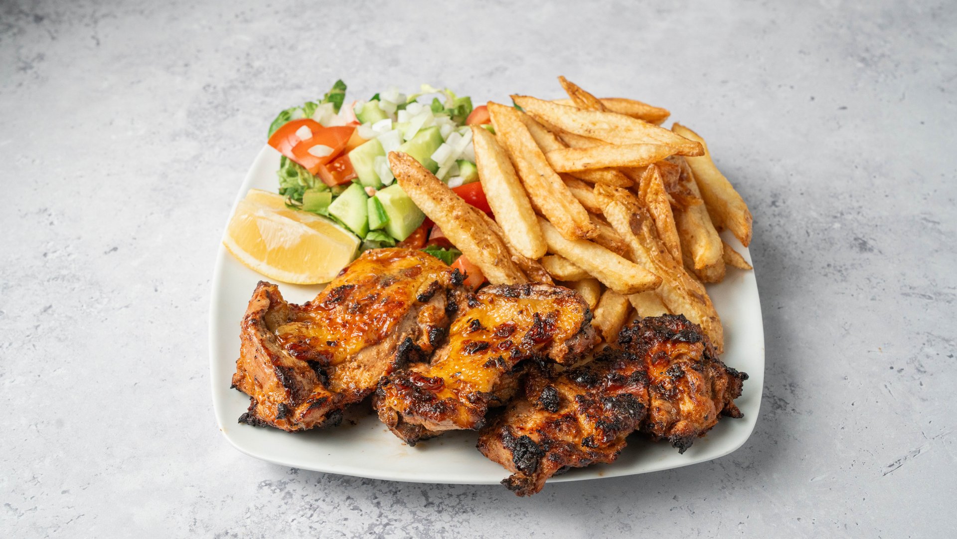 Marinated Chicken Thighs – authentic Cypriot dish at I Xrisi Smila, Larnaca