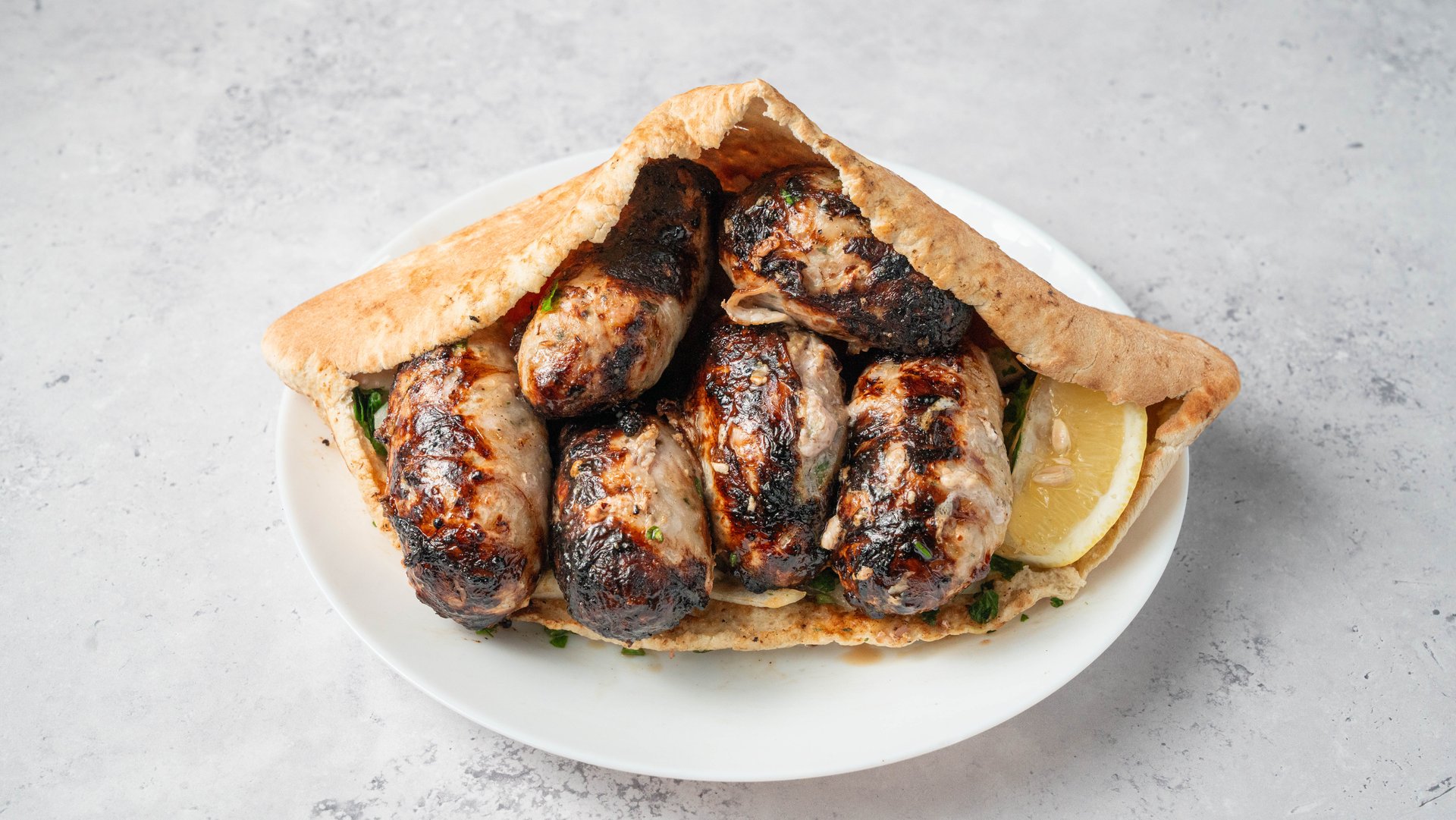 Sheftalia – authentic Cypriot dish at I Xrisi Smila, Larnaca